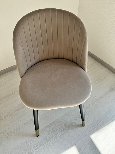 Стул на металлокаркасе Gabi 1 light blue / black / gold фото покупателя 654