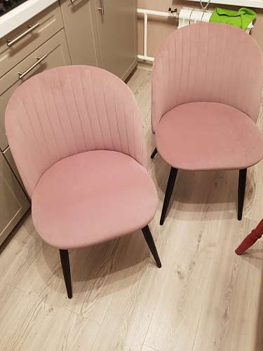 Стул на металлокаркасе Gabi 1 light blue / black / gold фото покупателя 996