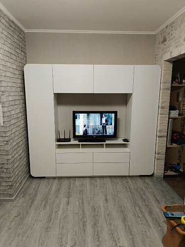 Готовая гостиная Румба белый / белый глянец  - Уцененный экземпляр фото покупателя 101