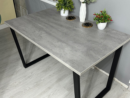 Стол Лота Лофт 140 25 мм черный матовый / бетон фото покупателя 156