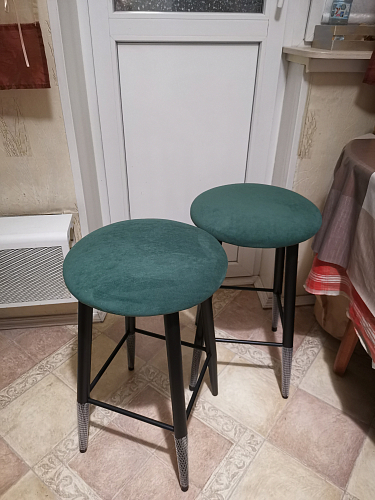 Полубарный стул Гангток крутящийся катания блэк / черный матовый фото покупателя 14