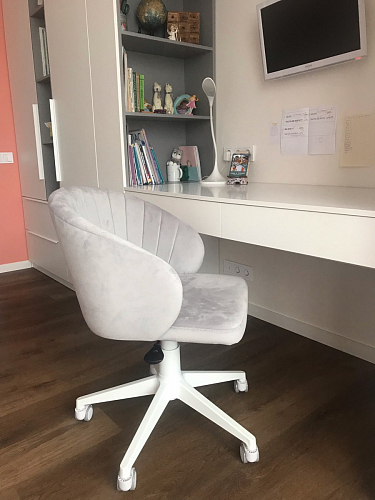 Компьютерное кресло Пард экокожа белый фото покупателя 78