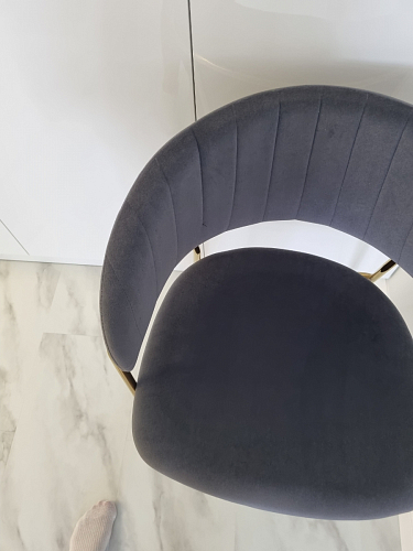 Стул на металлокаркасе Kamelia green / gold фото покупателя 103