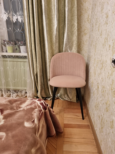 Стул на металлокаркасе Gabi dark beige / black / silver фото покупателя 30