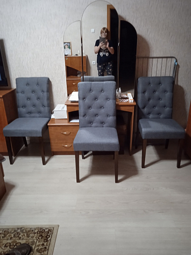 Стул Amelia dark walnut / fabric purple фото покупателя 5