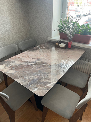 Стол на тумбе Бугун белый / золото фото покупателя 41