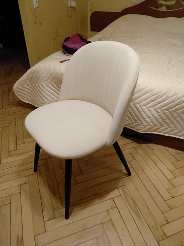 Стул на металлокаркасе Gabi 1 light purple / black / gold фото покупателя 295