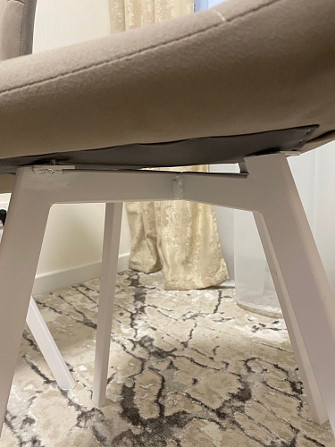 Стул на металлокаркасе Чилли К светло-серый велюр / черный каркас фото покупателя 328