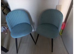 Стул на металлокаркасе Gabi 1 бежевый / черный с серебряными наконечниками фото покупателя 404