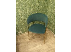 Стул на металлокаркасе Kamelia зеленый / золото фото покупателя 74