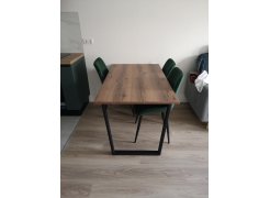 Деревянный стол Лота Лофт 120(160)х75 черный матовый / бетон светлый фото покупателя 223