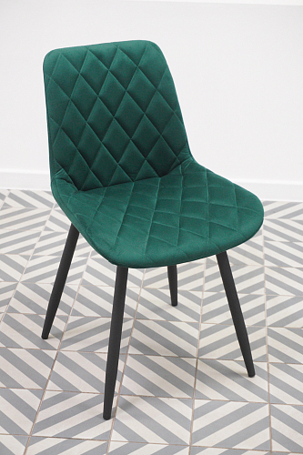 Стул на металлокаркасе Баодин К крутящийся фиолетовый teddy 944 / черный из шоурума 6