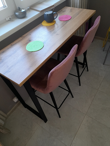 Барная стойка Дилан Лофт 120х40х90 бетон светлый фото покупателя 135