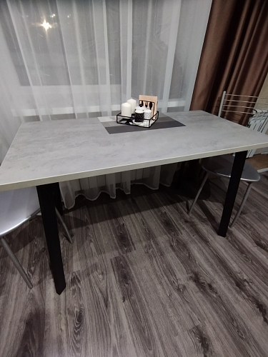 Стол Тринити Лофт 120 32 мм дуб галифакс табако / черный матовый фото покупателя 512