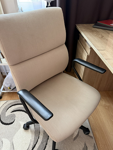 Компьютерное кресло Benefit флок бежевый 7 фото покупателя 16