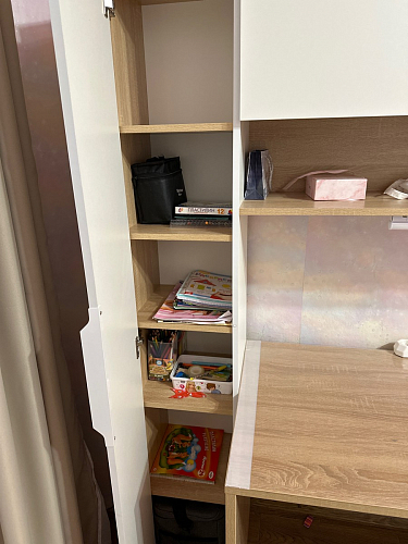 Компьютерный стол Комфорт 12.95 N дуб сонома / сатин фото покупателя 27