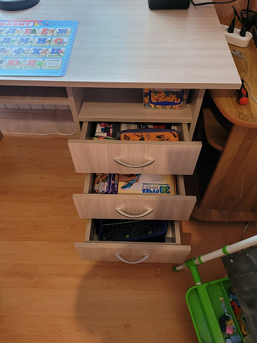 Стол письменный Бриз МДФ волна лайм / ясень светлый фото покупателя 208