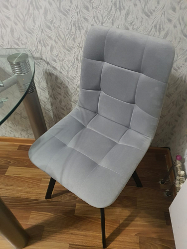 Стул на металлокаркасе Чилли черный / зеленый фото покупателя 581