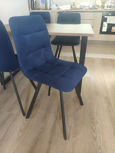 Стул на металлокаркасе Чилли К темно-серый (velutto 32) / черный фото покупателя 491