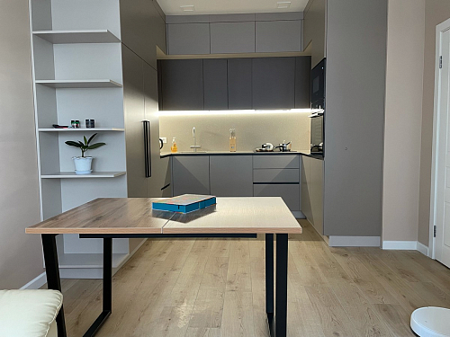 Деревянный стол Лота Лофт 120х75 белый матовый / дуб крафт золотой фото покупателя 576