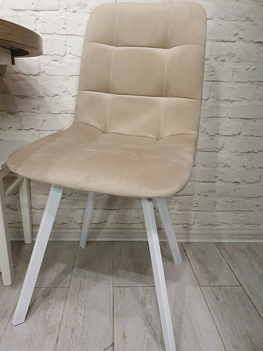 Стул на металлокаркасе Чилли бежевый / белый каркас фото покупателя 1135