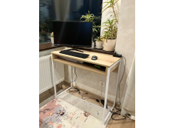 Письменный стол Лео Лофт бетон / черный матовый фото покупателя 8