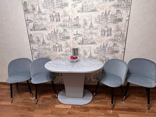 Стул на металлокаркасе Gabi latte / gold / black фото покупателя 441