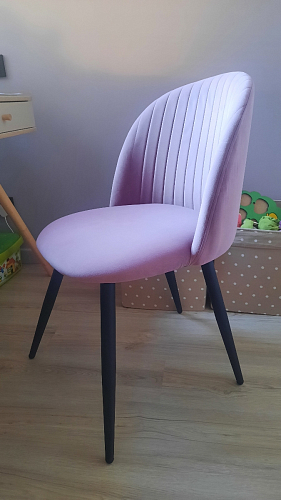 Стул на металлокаркасе Gabi dark beige / black / silver фото покупателя 399