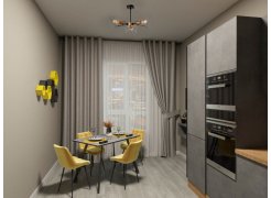 Стул на металлокаркасе Чилли синяя ткань / белый фото покупателя 576