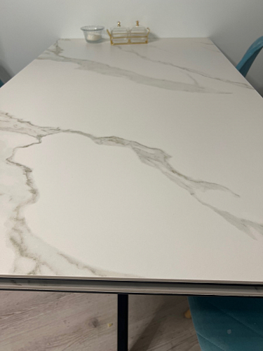 Керамический стол Вилли 140(200)х80х75 черный мрамор shakespeare black / черный фото покупателя 33