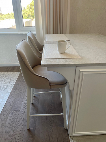 Полубарный стул Атани серо-синий / кант синий / черный фото покупателя 8