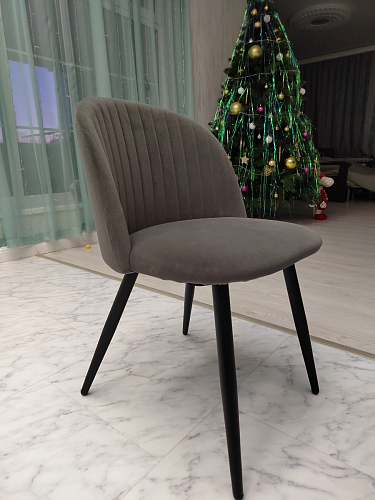 Стул на металлокаркасе Gabi 1 light purple / black / gold фото покупателя 61