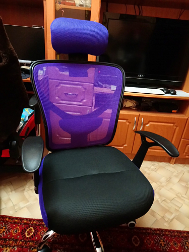 Компьютерное кресло Lody 1 фиолетовое / черное фото покупателя 22