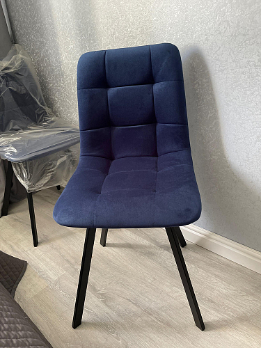 Стул на металлокаркасе Чилли К черный / зеленый фото покупателя 692