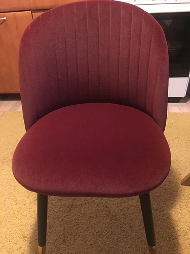 Стул на металлокаркасе Gabi 1 line light blue / black фото покупателя 118