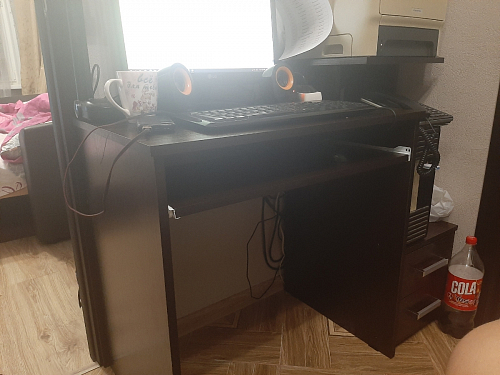 Стол компьютерный Джаз-24 правый белый фото покупателя 28