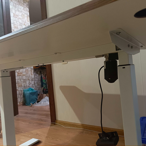 Компьютерный стол Маркос 140х80 голубой / черный фото покупателя 40