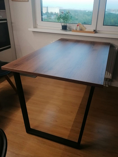 Деревянный стол Лота Лофт 120x75 дуб крафт табачный / черный матовый фото покупателя 626