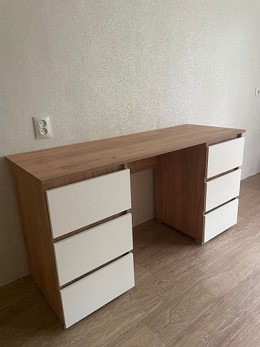 Письменный стол Элла ПС 02 белый / дуб крафт золото фото покупателя 11