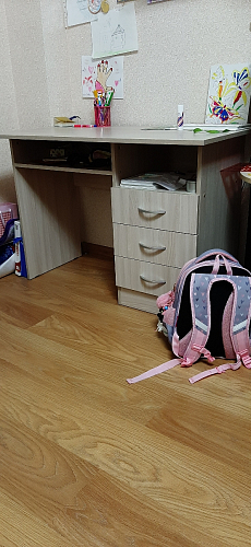 Стол письменный Бриз МДФ волна лайм / ясень светлый фото покупателя 127