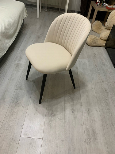 Стул на металлокаркасе Gabi beige / black / gold фото покупателя 908