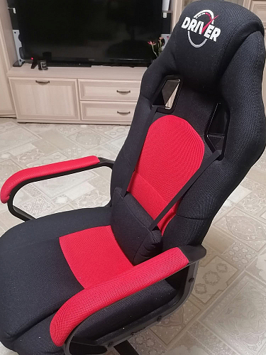 Компьютерное кресло Driver/Драйвер кожзам черный / серый фото покупателя 85