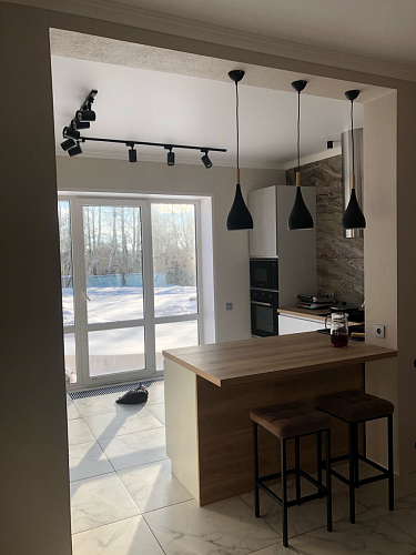 Барный стул Лофт микровелюр катания блэк / черный матовый фото покупателя 10