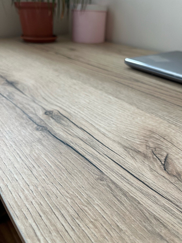 Письменный стол Битти Лофт 116х60х75 дуб вотан / белый матовый фото покупателя 99