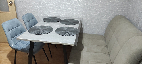 Стол Тринити Лофт 120 32 мм дуб галифакс табако / черный матовый фото покупателя 539