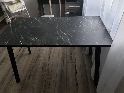 Стол Тринити Лофт 120 32 мм дуб галифакс табако / черный матовый фото покупателя 197