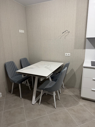 Керамический стол Силлем 120(180)х80х77 statuario cara / черный фото покупателя 2