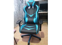 Компьютерное кресло Racer черное / голубое фото покупателя 62