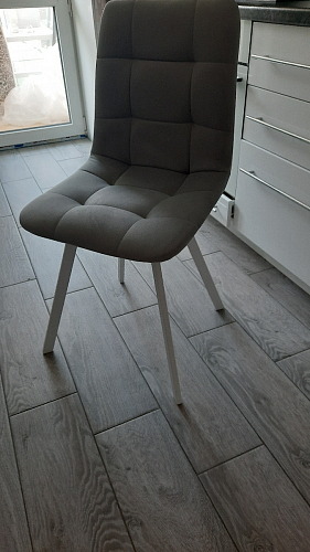 Стул на металлокаркасе Чилли синяя ткань / белый фото покупателя 813