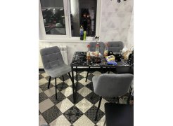 Стул на металлокаркасе Чилли светло-серый / черный фото покупателя 359